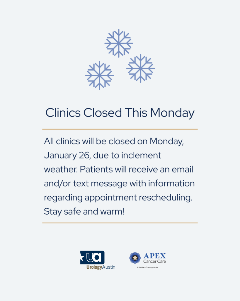 Clincs Closed This Monday: Inclement Weather